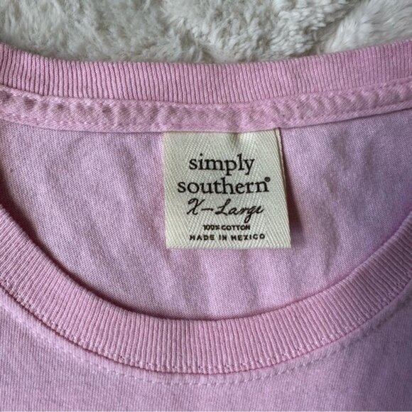 Simply Southern | "Mingo Patch" Pink Short Sleeve Graphic Tee | Size Extra Large - Picture 10 of 12
